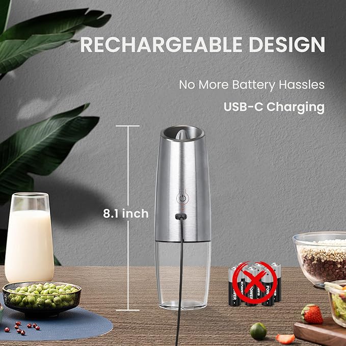 Rechargeable Salt And Pepper Grinder Set - Image 4