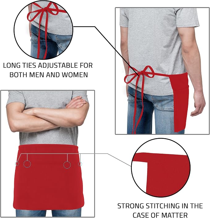 Utopia Wear 4 Pack Server Aprons - Image 4