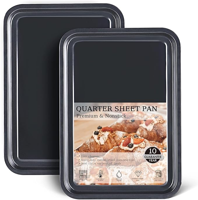 HONGBAKE 2 Pack Quarter Sheet Pan by HONGBAKE