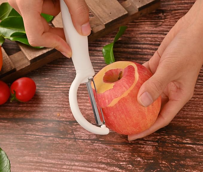 3PCS White Kitchen Scissors and Peeler Set, Magnetic Shears - Image 3
