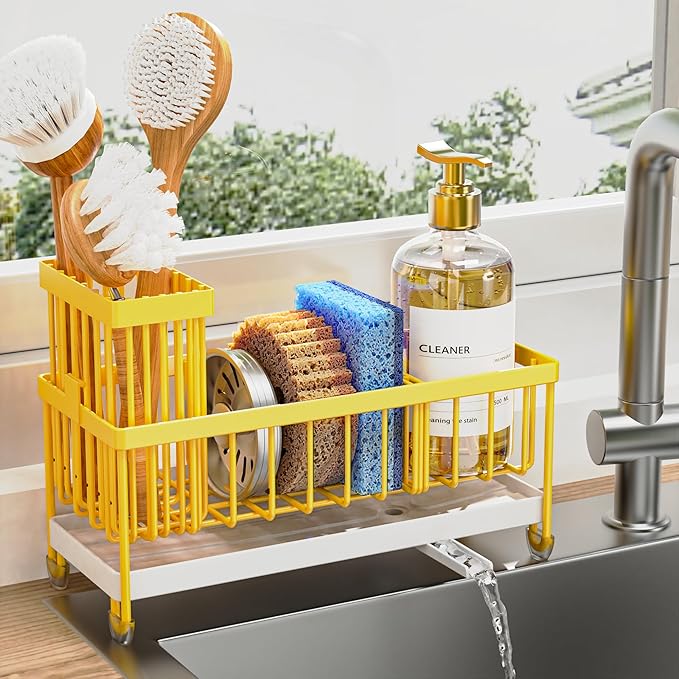 Cisily Sponge Holder for Kitchen Sink, Sink Caddy Organizer by CISILYHOMELIFE