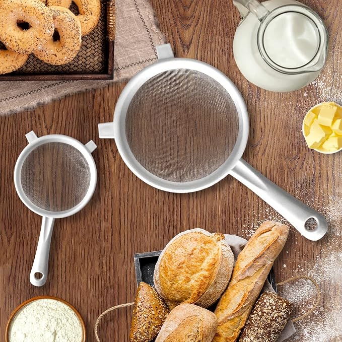 4 Pcs Plastic Nylon Fine Mesh Kefir Strainer Set - Image 2