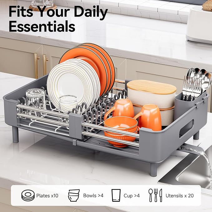 Urackify Stainless Steel Dish Drying Rack - Image 2