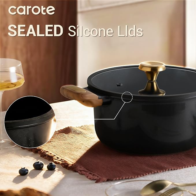 CAROTE Ceramic Cookware Set Nonstick, Non-Toxic & PFAS-Free, Dishwasher - Image 5