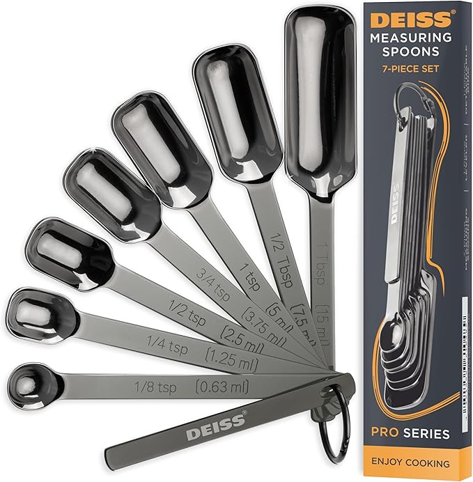 Deiss PRO Heavy Duty Stainless Steel Measuring Spoons by DeissKitchenware