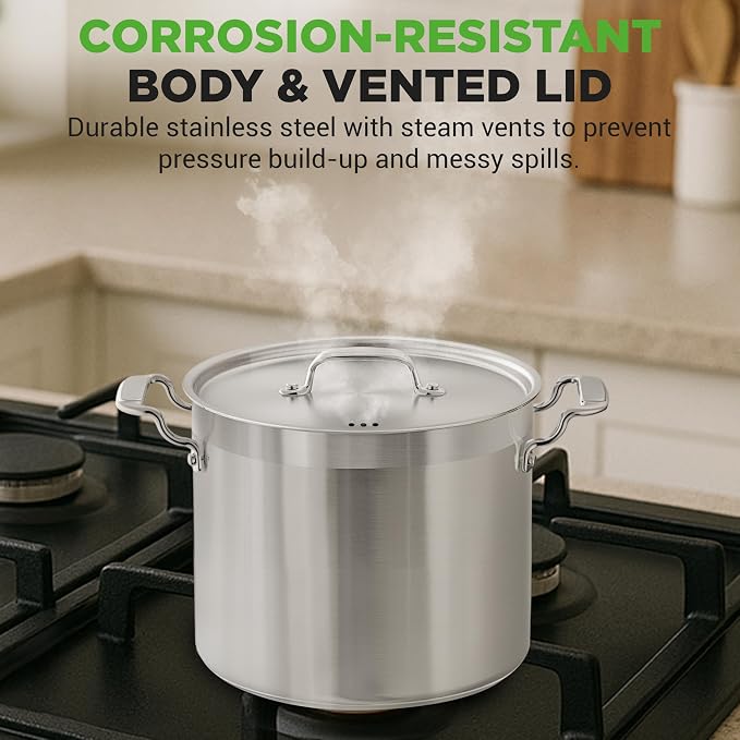 NutriChef 12-Quart Stainless Steel Stockpot - Image 6