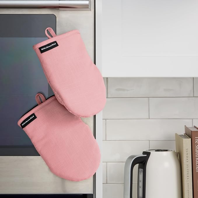 KITCHENAID Gourmet Series Gridlines Mini Oven Mitts 2-Pack Set, Heat Resistant - Image 5