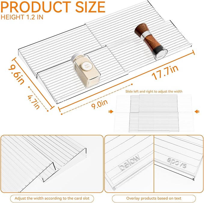 Yieach 4 Pack Adjustable Narrow Spice Rack - Image 3