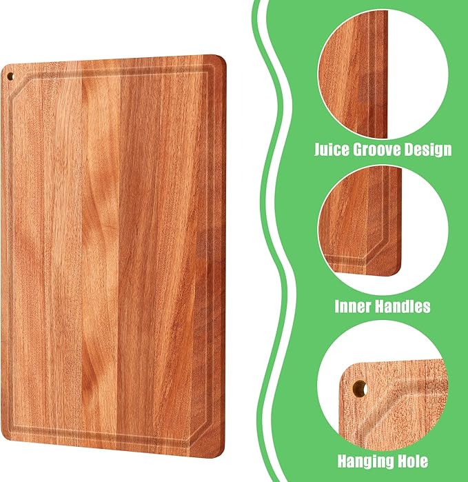 Eaasty 12 Set Extra Large Plain Cutting Board Bulk Heavy Duty Wood Cutting - Image 2