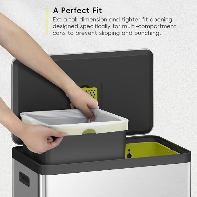 EKO Easy-Dispense Roll 80 Count Extra-Strong Drawstring Tall Kitchen Trash Bag - Image 2