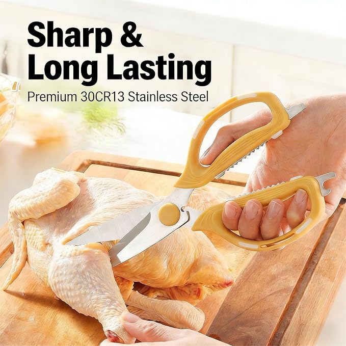 Kitchen Shears Scissors Food Scissors, 8-in-1 Multifunction Japanese Stainless - Image 2