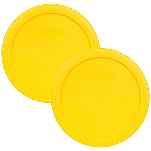 Pyrex 7201-PC 4 Cup Meyer Lemon Yellow Food Storage Replacement Lids by Pyrex