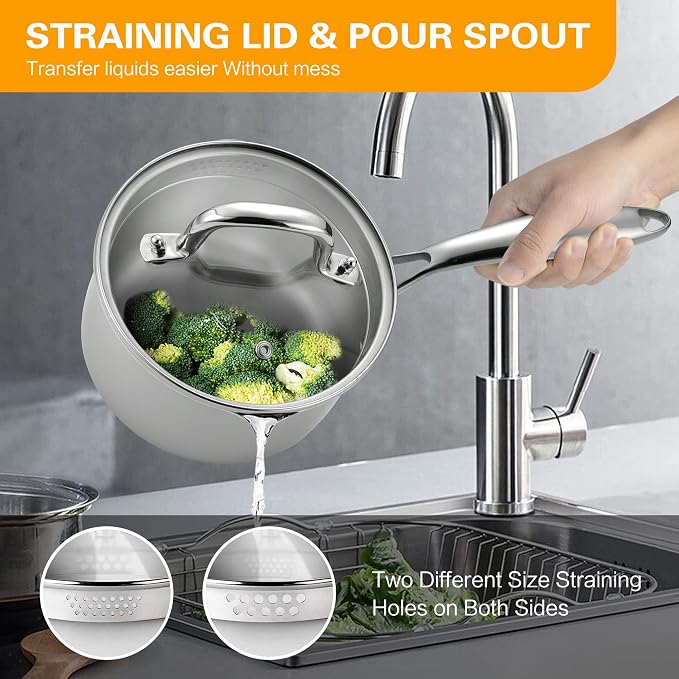 Cyrosa 3.5 Quart Stainless Steel Saucepan - Image 5