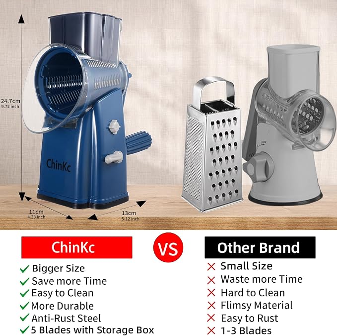 Upgrade Rotary Cheese Grater Shredder - Image 2