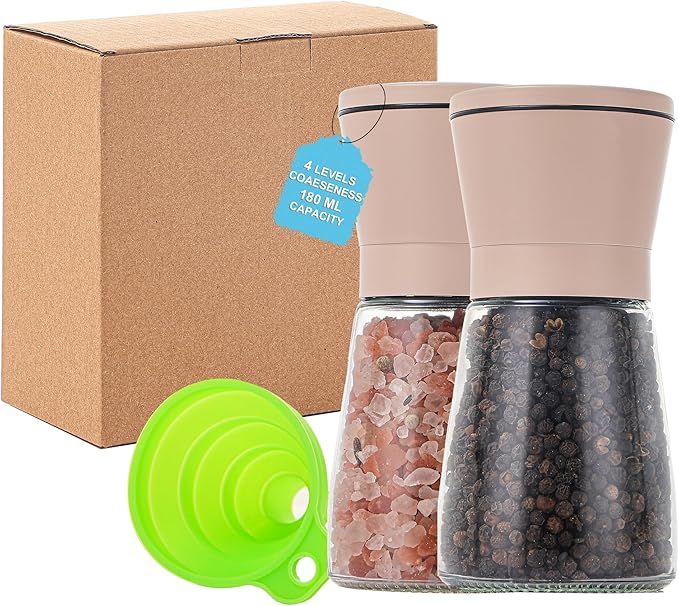 DAVIMADE Original Beige Salt and Pepper Grinder Set of 2 by DAVIMADE