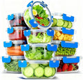 12 Pack Glass Food Storage Container Set by Bestfull