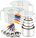 Measuring Cups and Spoons Set 13 Piece. Includes 10 Stainless Steel Measuring by CONTROLKITCHEN