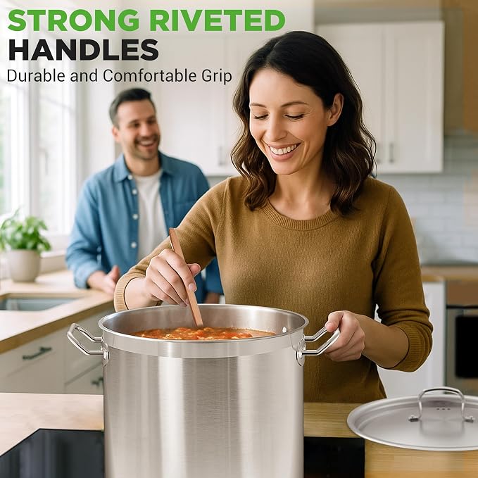 Nutrichef Stainless Steel Cookware Stockpot, 35 Quart Heavy Duty Induction Soup - Image 8