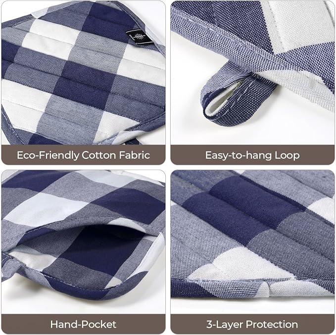 Cotton Pot Holders for Kitchen Heat Resistant Potholder, Hot Pads, Trivet - Image 3