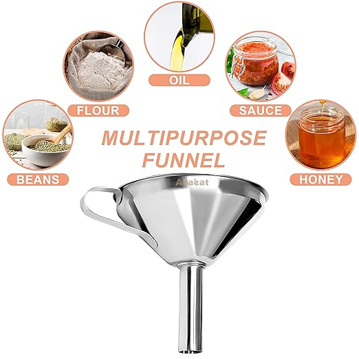 Anaeat 3 Pack Stainless Steel Kitchen Funnel Set - Image 7