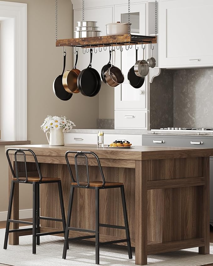 CHOEZON Hanging Pot Rack, Ceiling Wall Mounted Pot Rack - Image 3