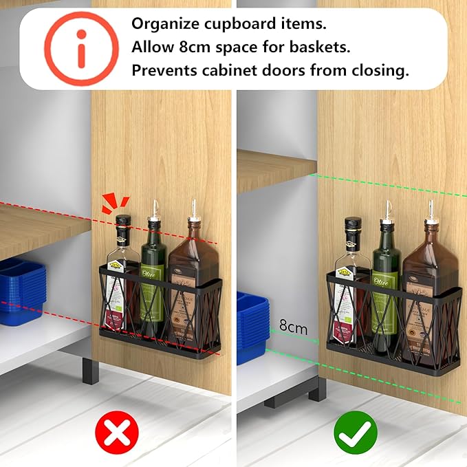 YIGII 3 Pack Adhesive Cabinet Organizer - Image 2
