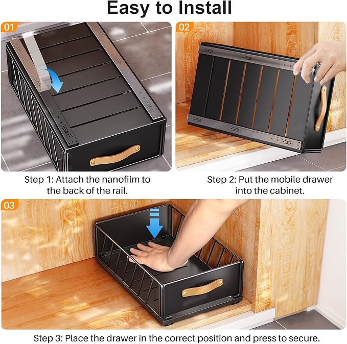 Pull out Cabinet Organizer, Heavy Duty Slide out Pantry Shelves Drawer Storage - Image 6