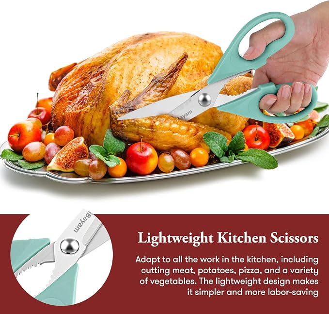 Kitchen Shears, iBayam Kitchen Scissors Heavy Duty Meat Scissors Poultry Shears - Image 5
