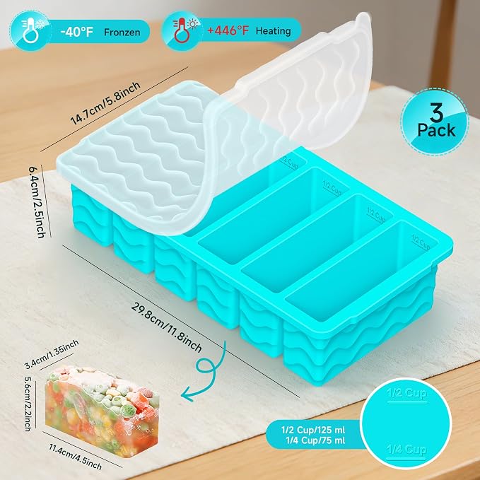 3-Pack Silicone Freezer Trays - Image 6