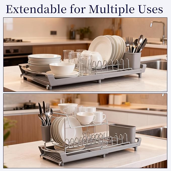 Dish Drying Rack Compact Expandable - Image 3