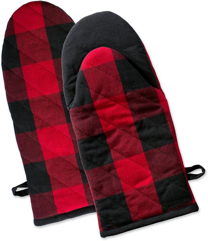 DII Buffalo Check Kitchen Collection, Classic Farmhouse Kitchen Set, Oven Mitt by DII