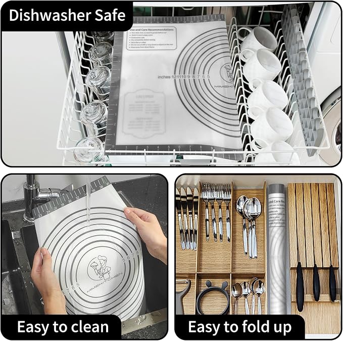 Silicone Baking Mat with Measurement, Non Stick Pastry Mat - Image 5