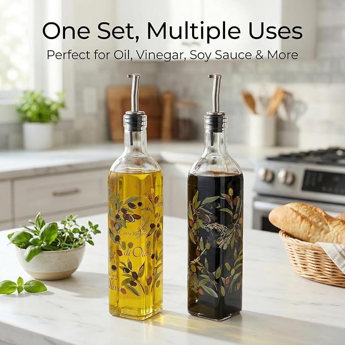 Topadorn 17 oz Olive Oil Dispenser Bottle Set - Image 3