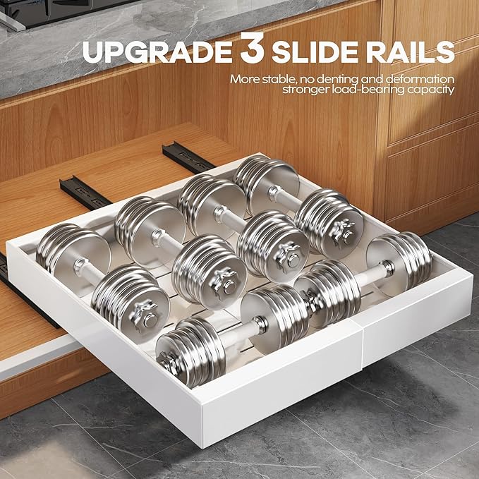 Seinloes 4Pack Expandable Pull Out Cabinet Organizer 21"Deep - Image 5