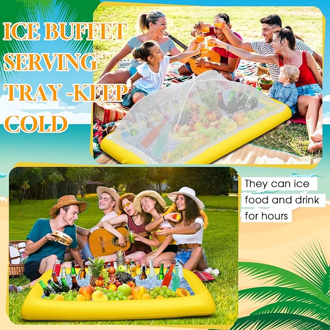 Leitee 3 Pcs Inflatable Serving Bar Kit Includes Salad Buffet Tray - Image 5