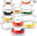 KOMUEE 30 Pieces Glass Food Storage Containers Set, Glass Meal Prep Containers by KOMUEEUS