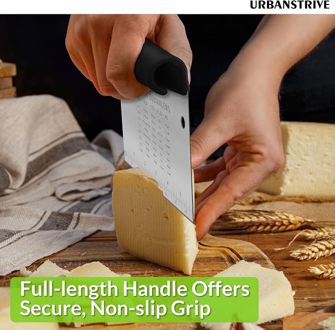 Urbanstrive Bench Scraper for Baking, Stainless Steel Dough Cutter and Scraper - Image 4