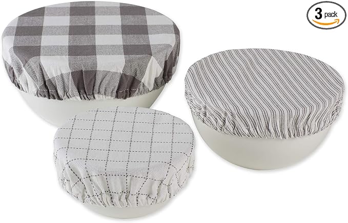 DII Reusable Cloth Bowl Cover Collection Machine Washable, Cotton by DII