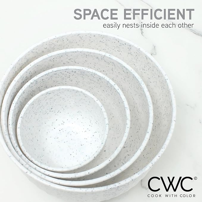 COOK WITH COLOR Prep Bowls with Lids- Wide and Deep Nesting Plastic Small - Image 3