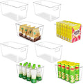 YIHONG Clear Plastic Storage Bins, 8 Pack Pantry Organizer Bins by YIHONG