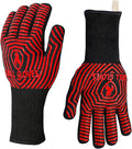 BBQ Gloves, BBQ Accessories 1472℉ Extreme Heat Resistant, Grilling Gloves by QUWIN