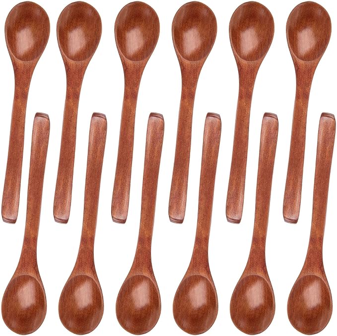 HANSGO 12PCS Small Wooden Spoons, 5 Inches Honey Spoon by HansGo