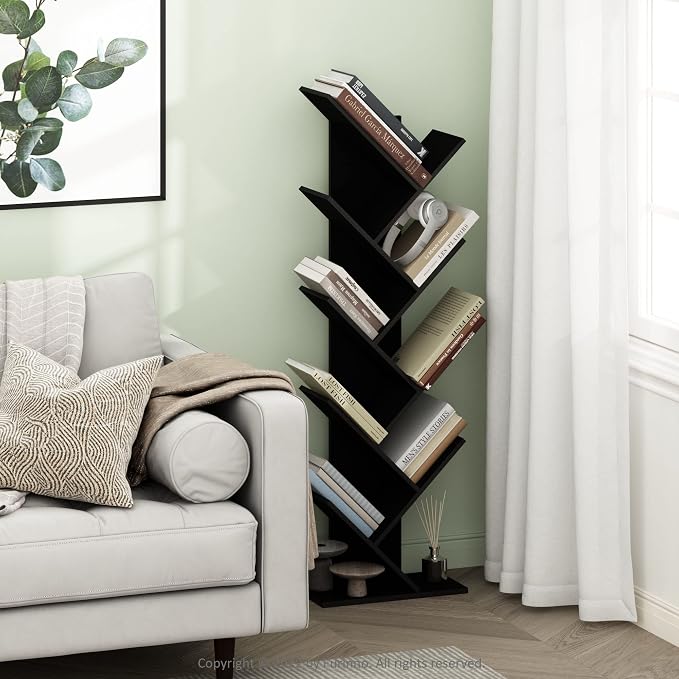 Furinno TREE Book Shelf, 9-Tier Bookshelf, Tree Bookcase - Image 2