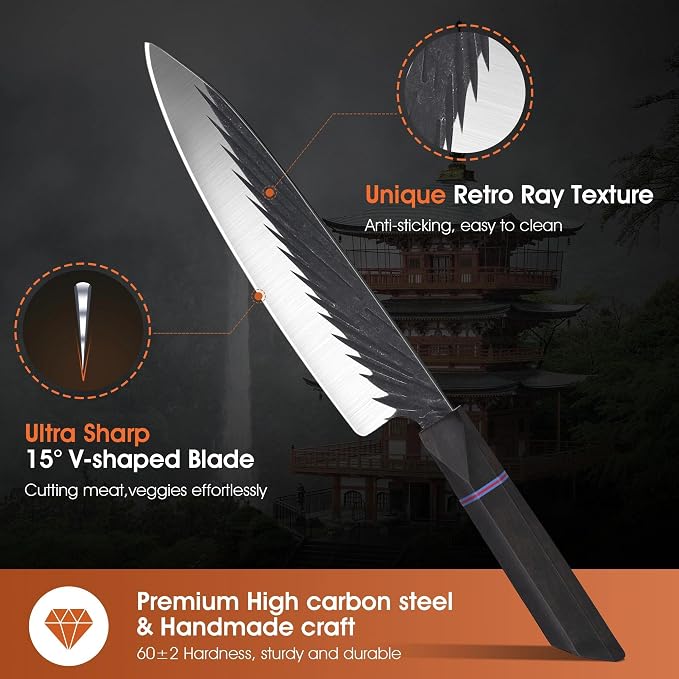 ROCOCO Japanese Chef Santoku Knife - Image 3