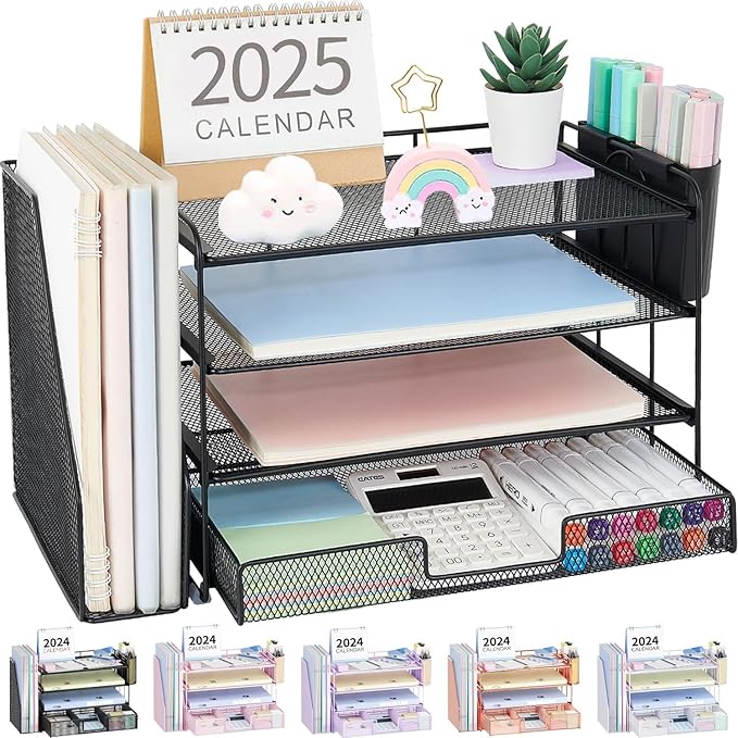 OPNICE Desk Organizer, 4-Tier Desktop File Organizer by OPNICE