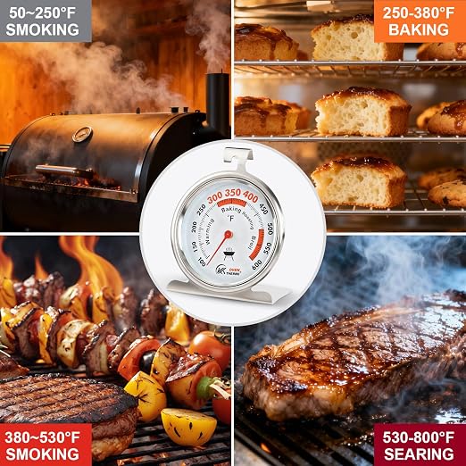 2.64" Oven Thermometer 100-600°F Kitchen Cooking Thermometer Instant Read - Image 7