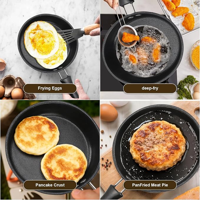 Mini Nonstick Egg & Omelet Pan – 4.7” Single Serve Frying Pan/Skillet, Diamond - Image 5