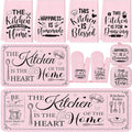 Fourluoo 10 Pcs Farmhouse Kitchen Decor and Accessories Set 4 Kitchen Towels 2 by Fourluoo