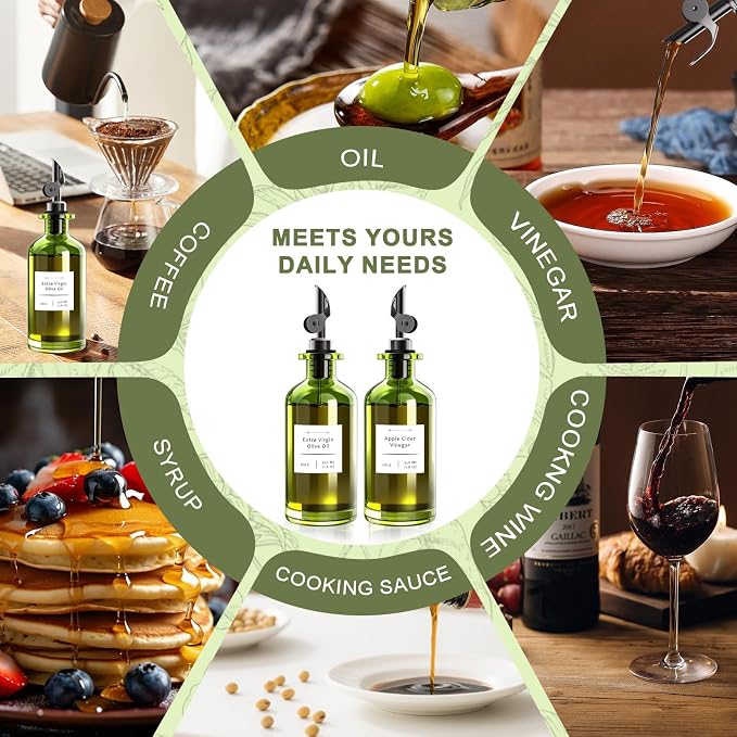 COOLMI Oil Dispenser for Kitchen - 12oz/350ml - Image 9