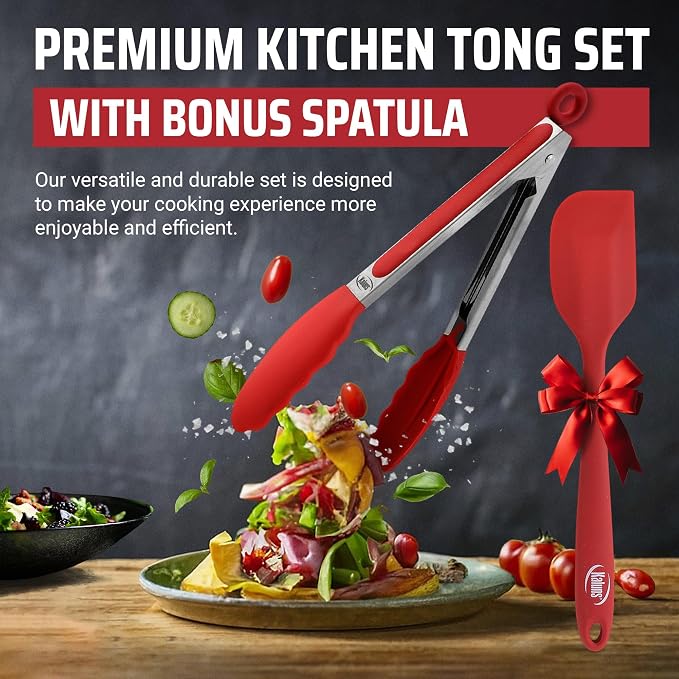 Kaluns Kitchen Tongs for Cooking Grilling Set of 4, BBQ Grill Tongs - Image 7